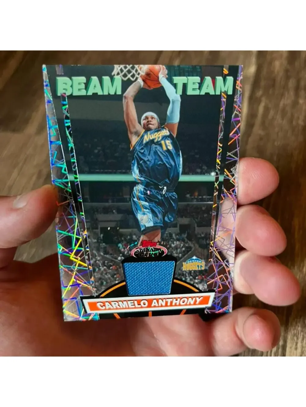 2007 Topps Carmelo Anthony Beam Team Patch Card Stadium Club